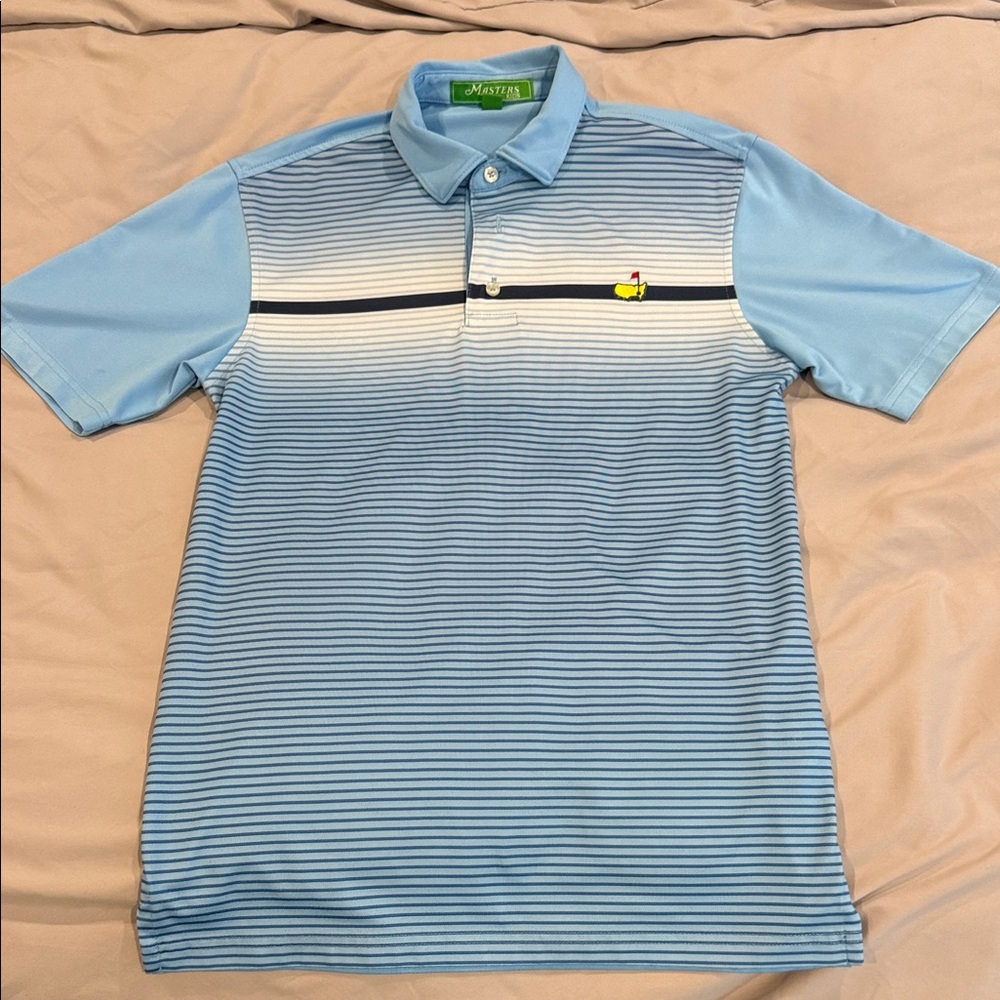 Masters Light Blue Gradient Polo Shirt